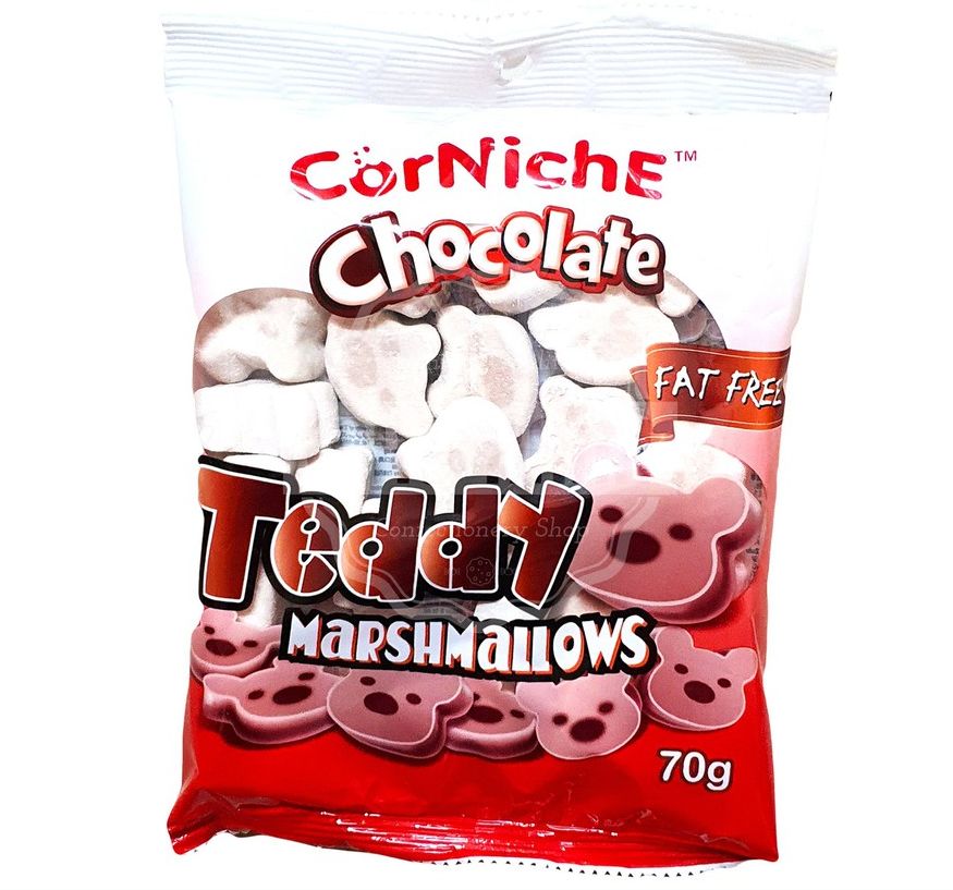 kẹo bông gòn marshmallow corniche hương socola hình gấu 1
