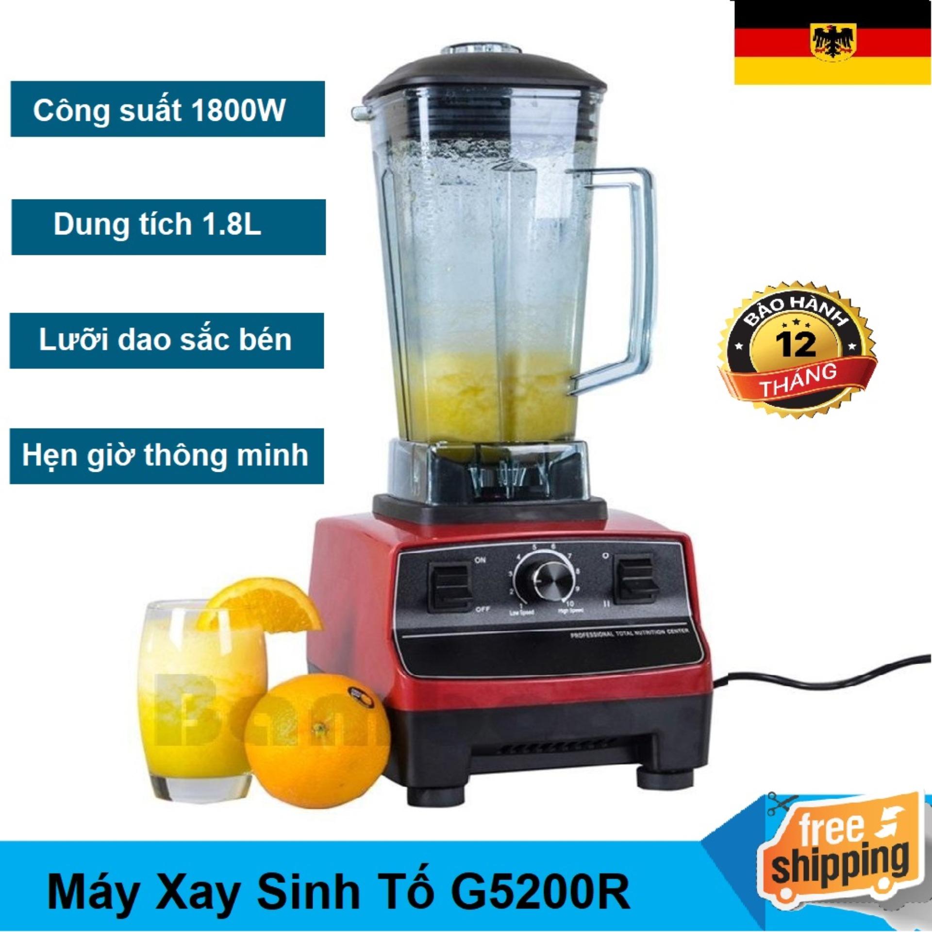 May xay tay, cay xay sinh to - máy xay sinh tố công nghiệp g5200r công suất lớn 1800w của công nghệ liên bang đức, chất lượng tốt, độ bền cao - bh 12 tháng