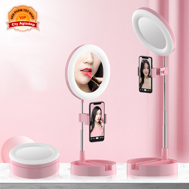 Gậy livestream Gấp gọn 58cm đèn LED 3 Chế độ màu quay video tiện dụng AGD-G3