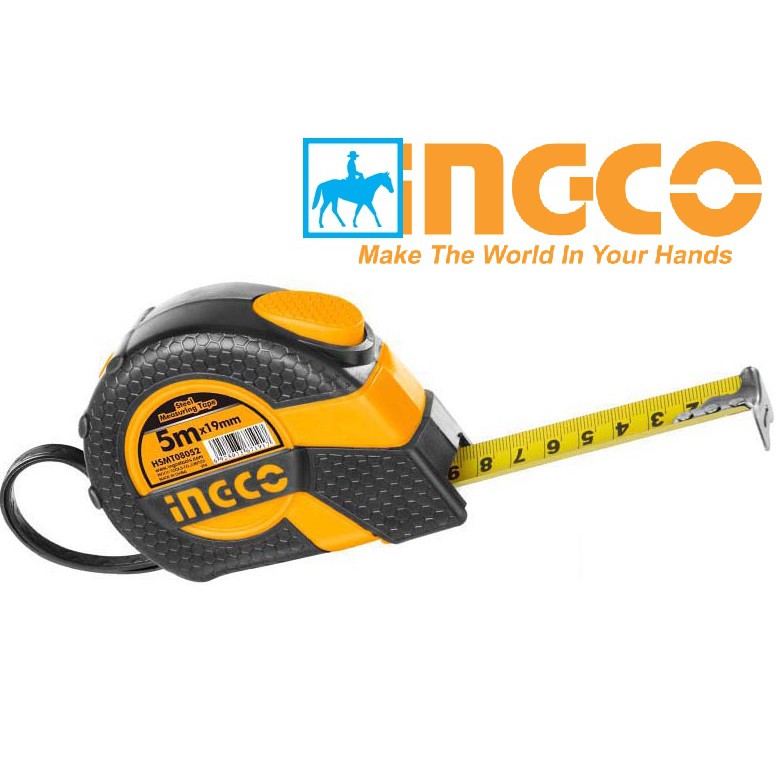 Thước kéo thước cuộn 5 mét thép nền vàng 5m x 19mm total ingco hsmt08052