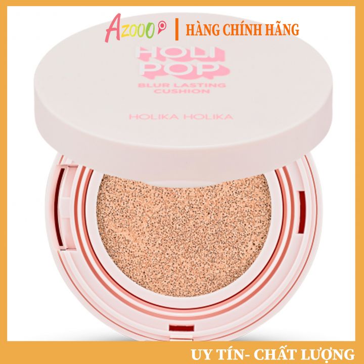 Phấn Nước Che Phủ Tự Nhiên ☀️CHÍNH HÃNG☀️ Phấn Nước Holika Holika Holi Pop Blur Lasting Cushion SPF50+ PA+++Đem Lại Lớp Nền Tự Nhiên, Độ Che Phủ Cao - 13gam