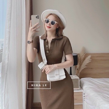 Đầm nữ dáng dài cổ bẻ váy polo body dáng dài đủ màu váy dài MỘC 1999