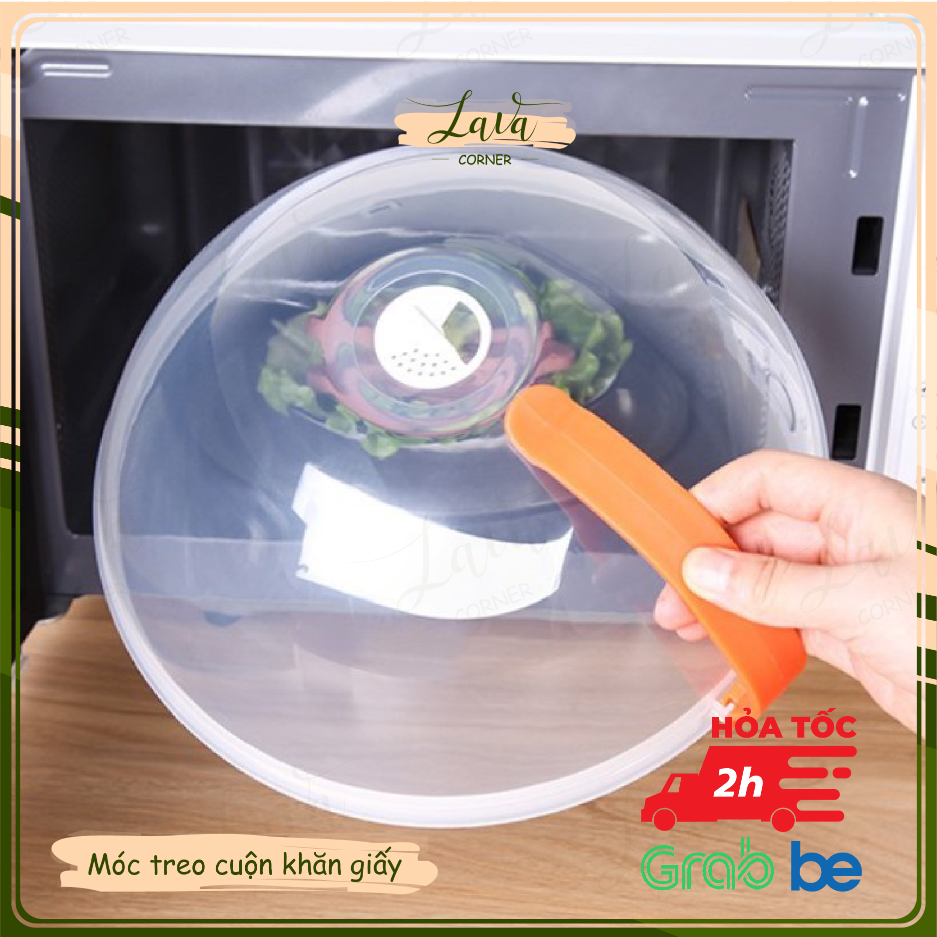 Nắp đậy lò vi sóng, nắp đậy thức ăn trong suốt chống bắn cách nhiệt tiện dụng