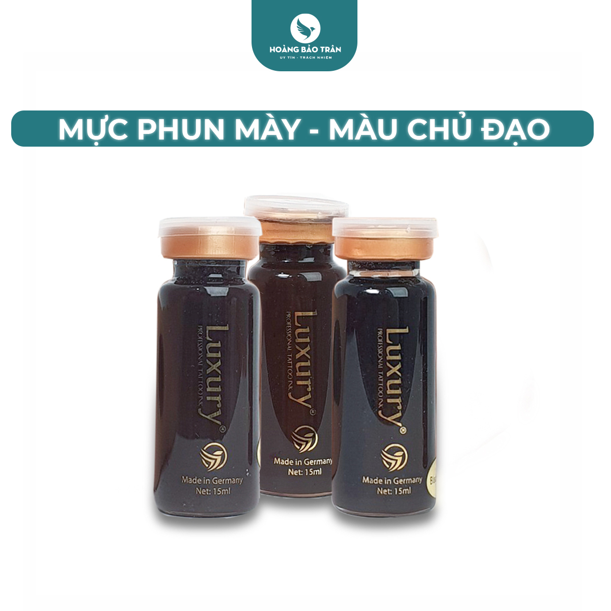 Mực phun mày luxury hữu cơ chính hãng đức 15ml - màu chủ đạo