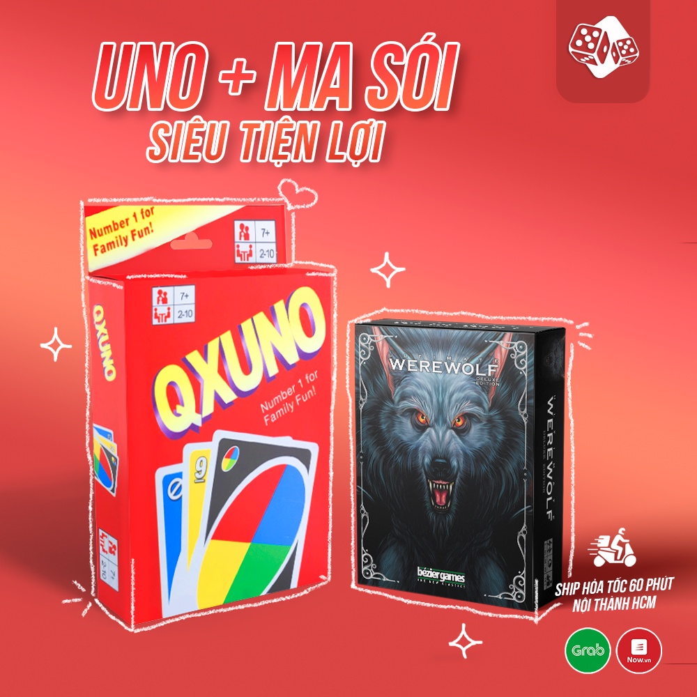 Combo Ma sói + UNO cơ bản 108 lá topboardgame