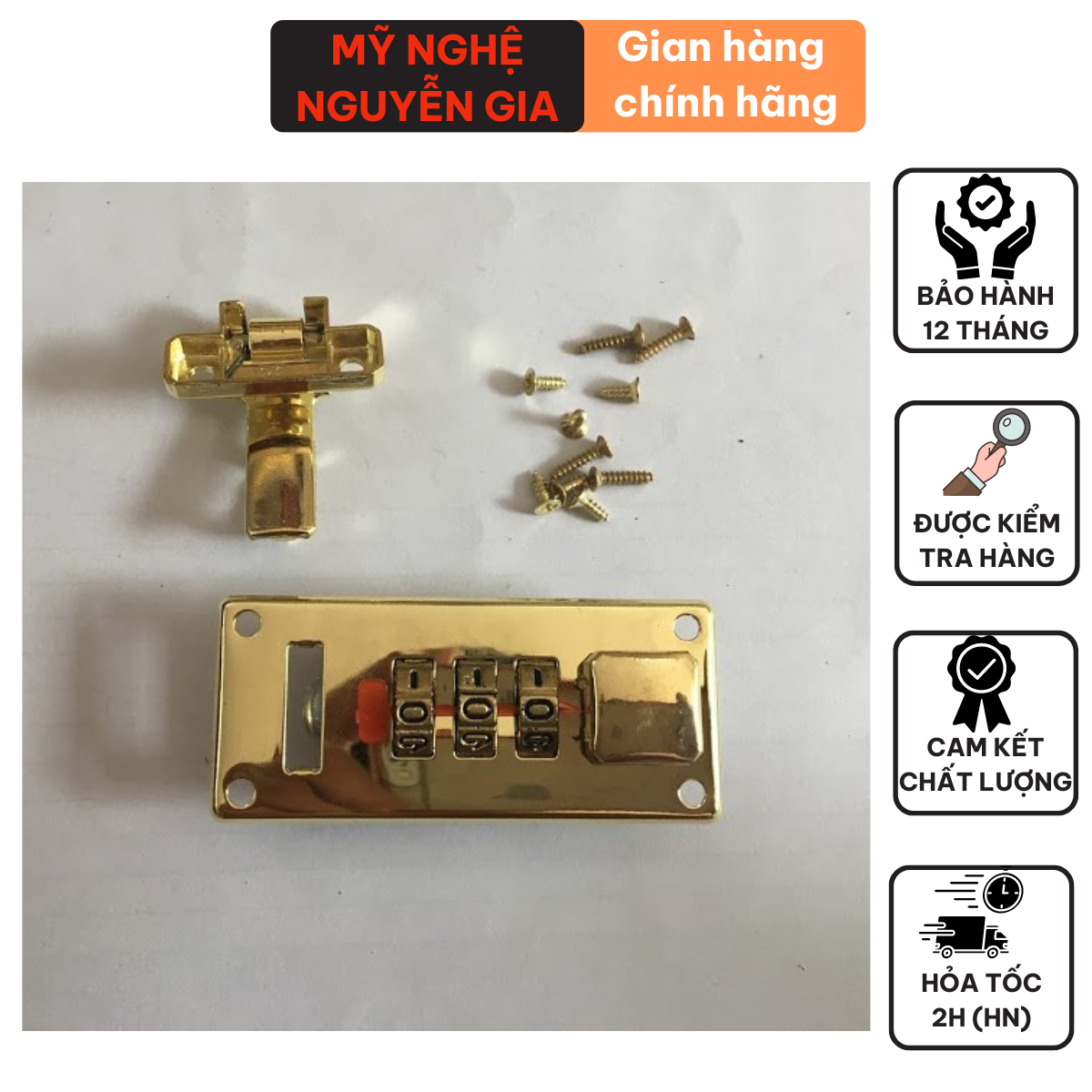 Ổ khóa số trong hộp đựng tiền, trang sức, hộp mỹ nghệ - phụ kiện trang trí