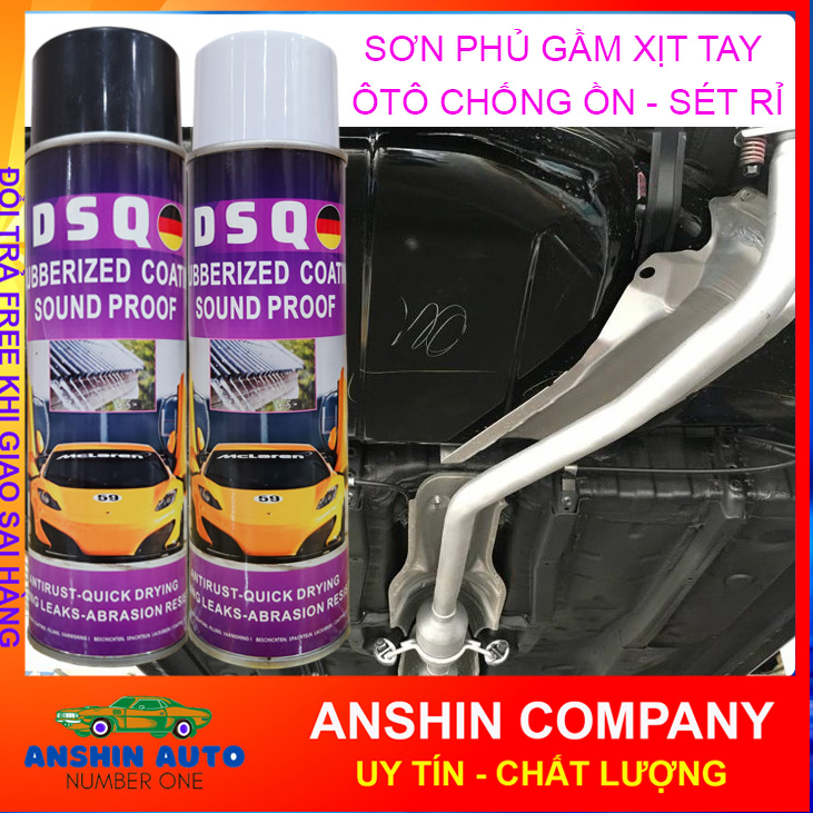 2 Chai Sơn Phủ Gầm Ô Tô Dsq 700ml - Xịt Tay Đơn Giản, Siêu Dính, Cao Su Non Chống Ồn, Rỉ Sét Khung Gầm Xe Hơi Hiệu Quả