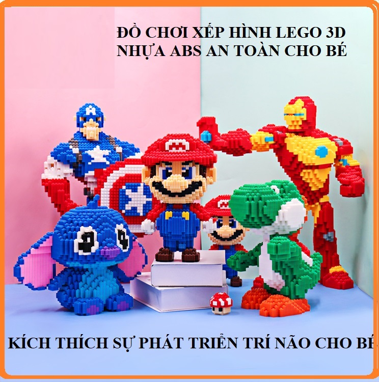 Mô hình lắp ráp 3d hoạt hình đáng yêu cho bé - đồ chơi xếp hình cho bé