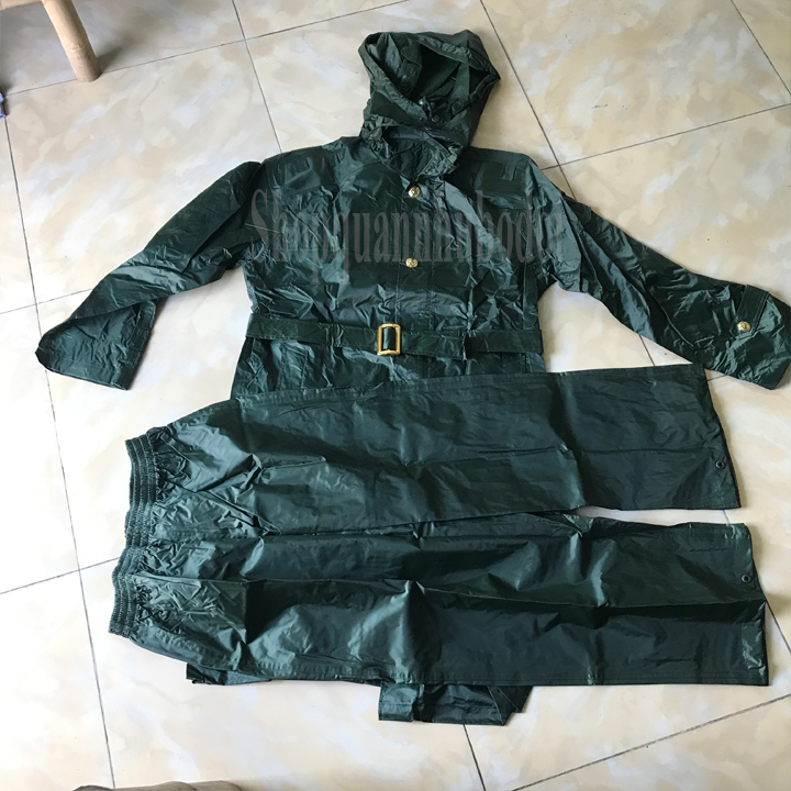 Áo mưa măng tô cao cấp xanh Oliu