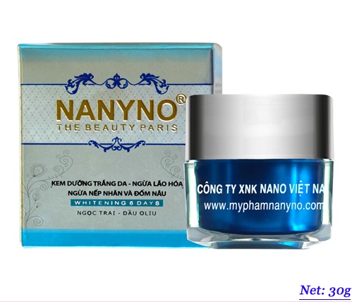 Kem dưỡng trắng ngừa lão hóa ngừa nếp nhăn và đốm nâu Nanyno VIP 30g