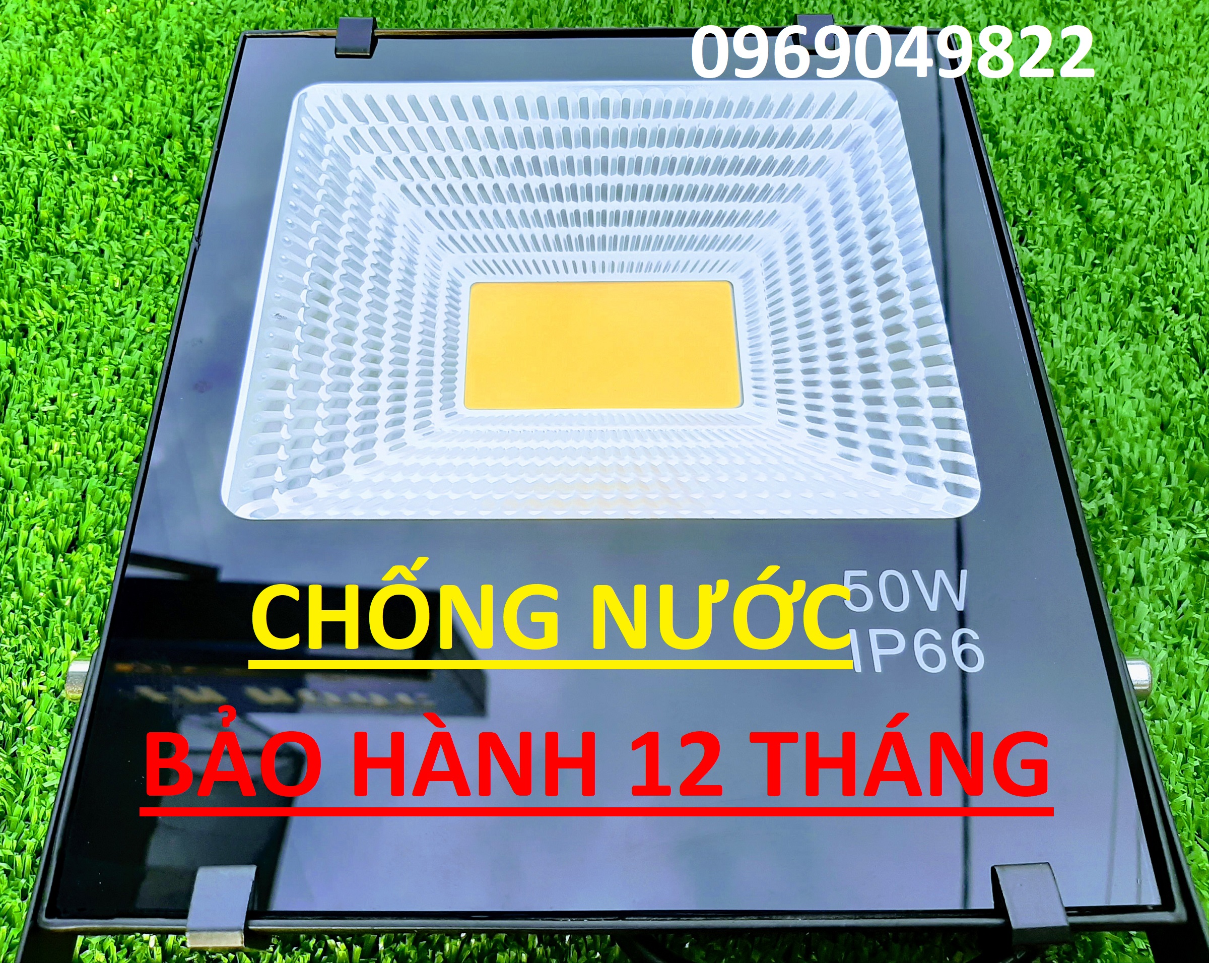 Đèn pha led cob 50w siêu sáng khung dày ánh sáng trắng/vàng đủ công suất chống nước.