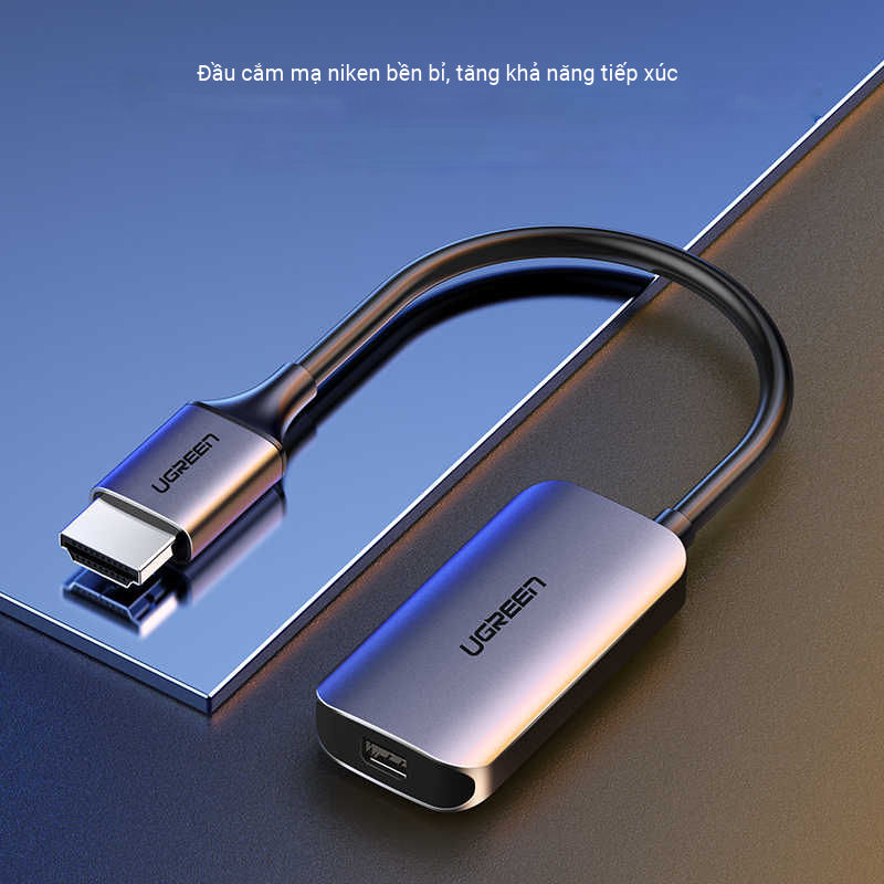 Cáp chuyển đổi HDMI sang Mini Displayport hỗ trợ 4K x 2K cao cấp dài 10cm UGREEN CM239 60352 Cáp chuyển đổi HDMI sang Mini Displayport hỗ trợ 4K x 2K cao cấp dài 10cm UGREEN CM239 60352