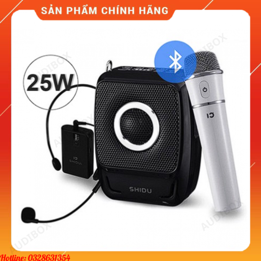 Máy trợ giảng shidu SD-S92 , không dây với mic cầm tay, micro gài tai đa năng cho hướng dẫn viên, giáo viên