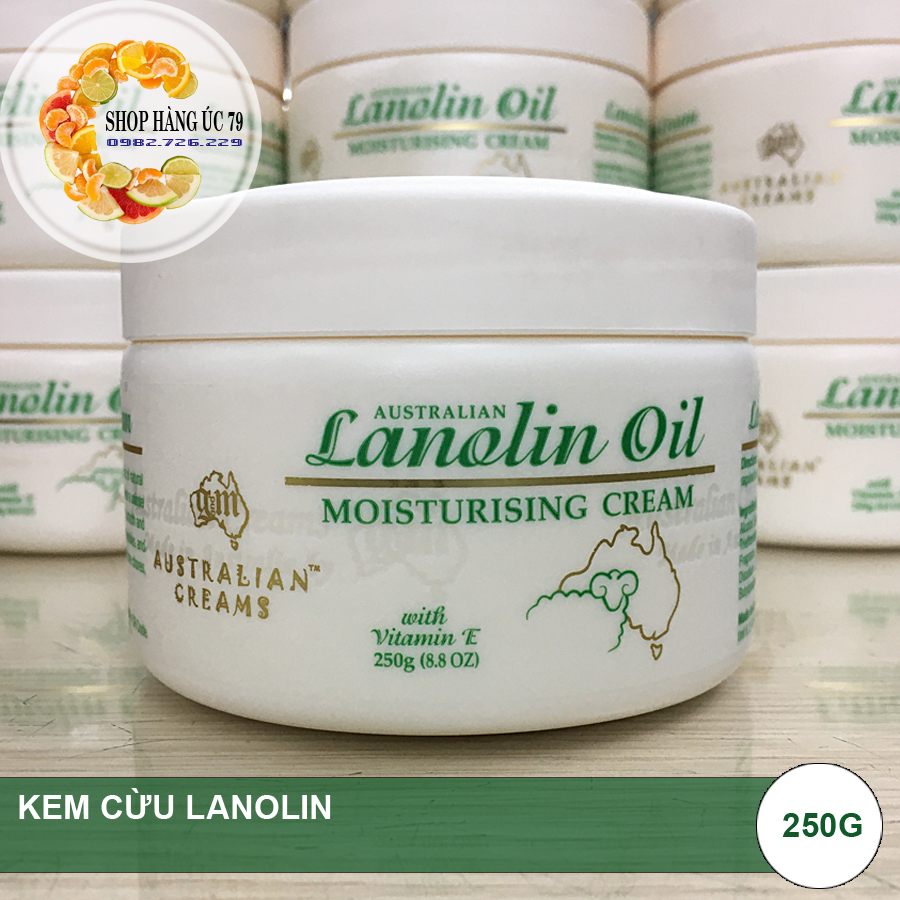 KEM DƯỠNG DA - LANOLIN OIL MOISTURISING CREAM WITH VITAMIN E 250g của Úc