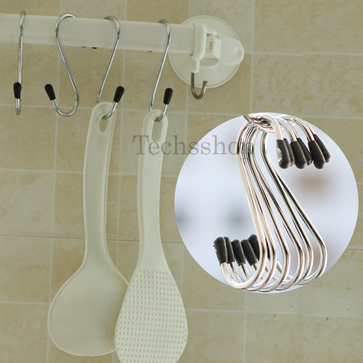 Combo 4 móc treo đồ inox hình chữ S đa năng chịu tải 5kg - Móc máng đồ