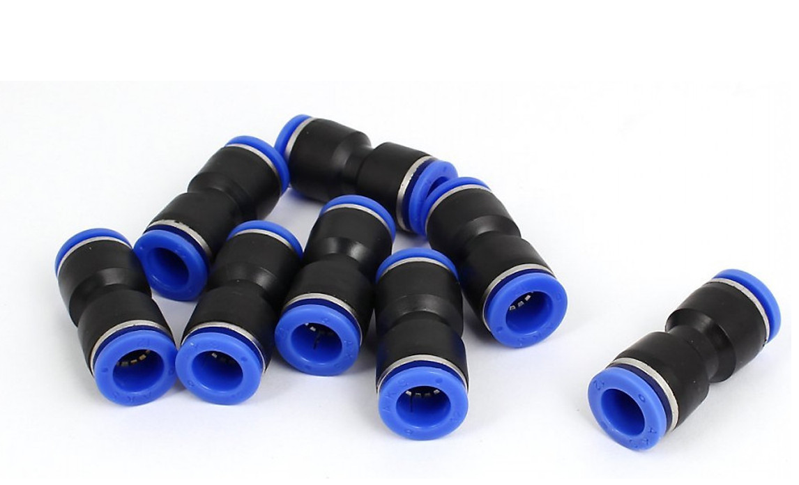 Combo 10 đầu nối nhanh ống nhựa thẳng đường kính 6mm