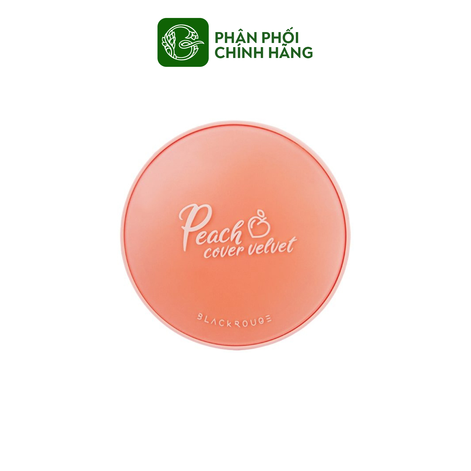 Phấn nước trang điểm Black Rouge Peach Cover Velvet Cushion SPF50+/PA++++ 14gr