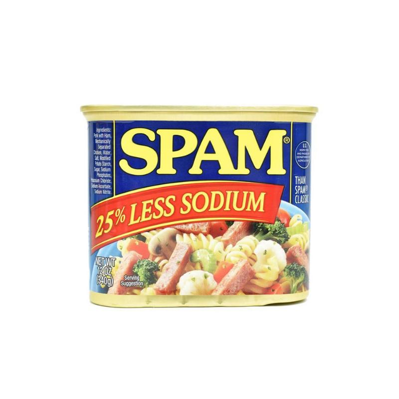 Thịt nguội đóng hộp spam 25 less sodium 340g mỹ