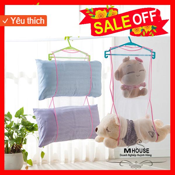 Túi lưới phơi quần áo Giỏ phơi gối Giàn phơi đồ Túi Vải Đựng Đồ Túi TreoTúi Xách Vải Giá Treo Móc Treo