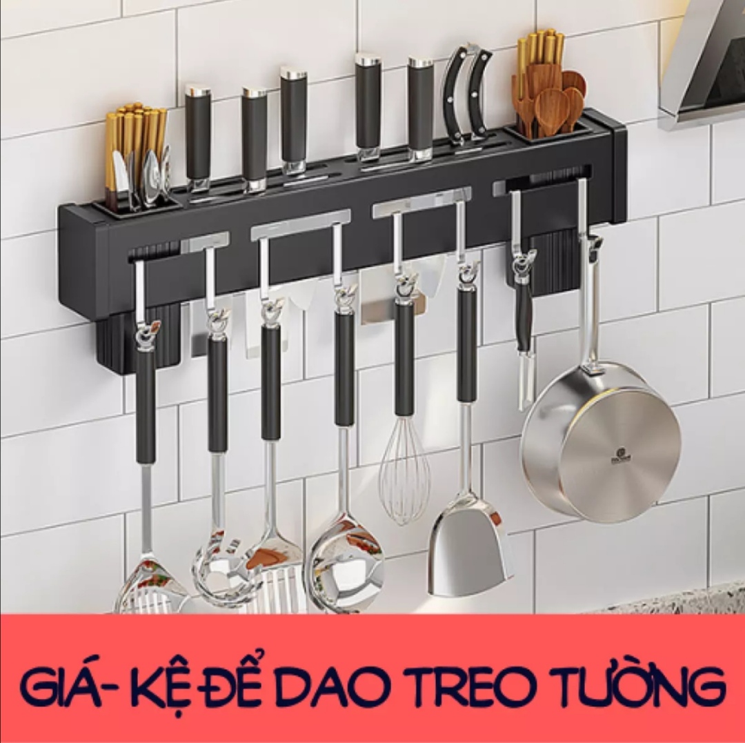Giá để dao kéo đa năng. Treo bằng miếng dán cường lực. Sắt sơn tĩnh điện cao cấp. Thiết kế hiện đại (MI321)