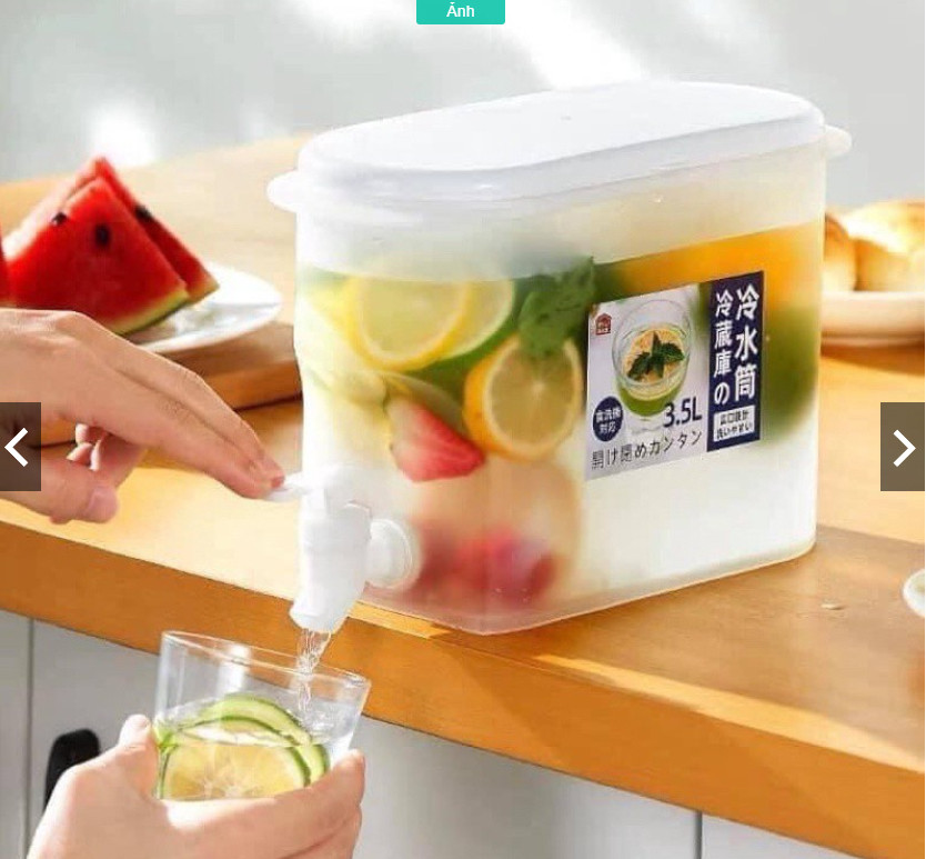 [Qùa tặng 10k]Bình Nước 3.5 Lít Có Vòi Chuyên Để Tủ Lạnh  Bình Nước Pha Trà Nước Trái Cây Nước Lọc Bằng Nhựa Có Vòi, Qùa Tặng 2 Túi Trà Oolong 10k- MinhTruc_Shop PD