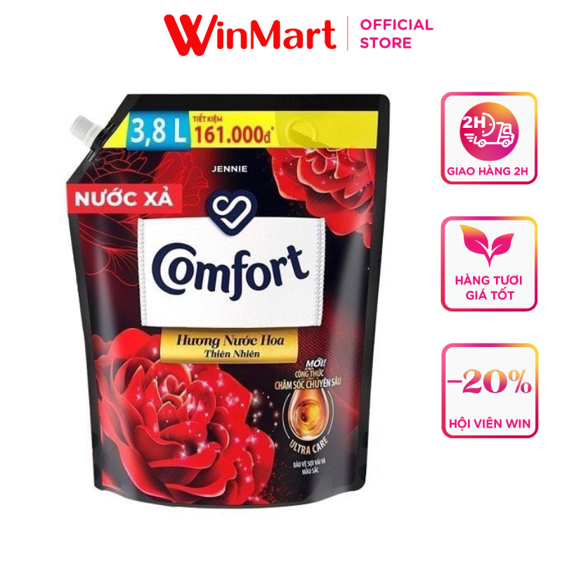 [Siêu thị WinMart] -Nước xả vải Comfort hương nước hoa Jennie túi 3,8L