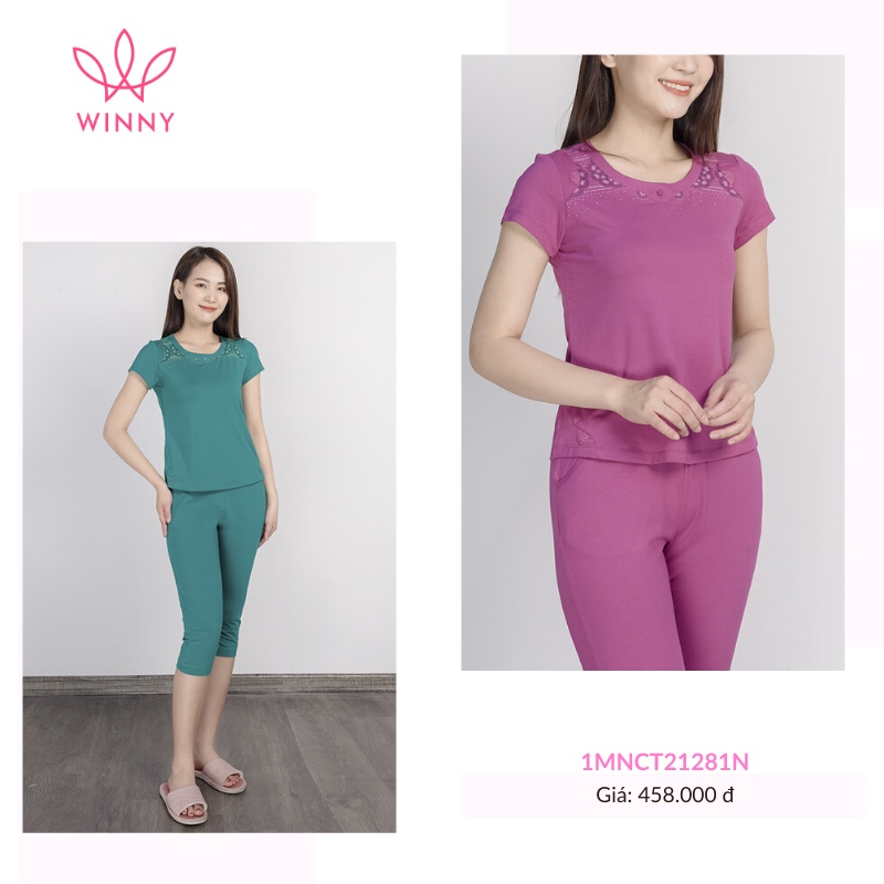 Bộ đồ mặc nhà cộc tay quần lửng winny - 1mnct21281n
