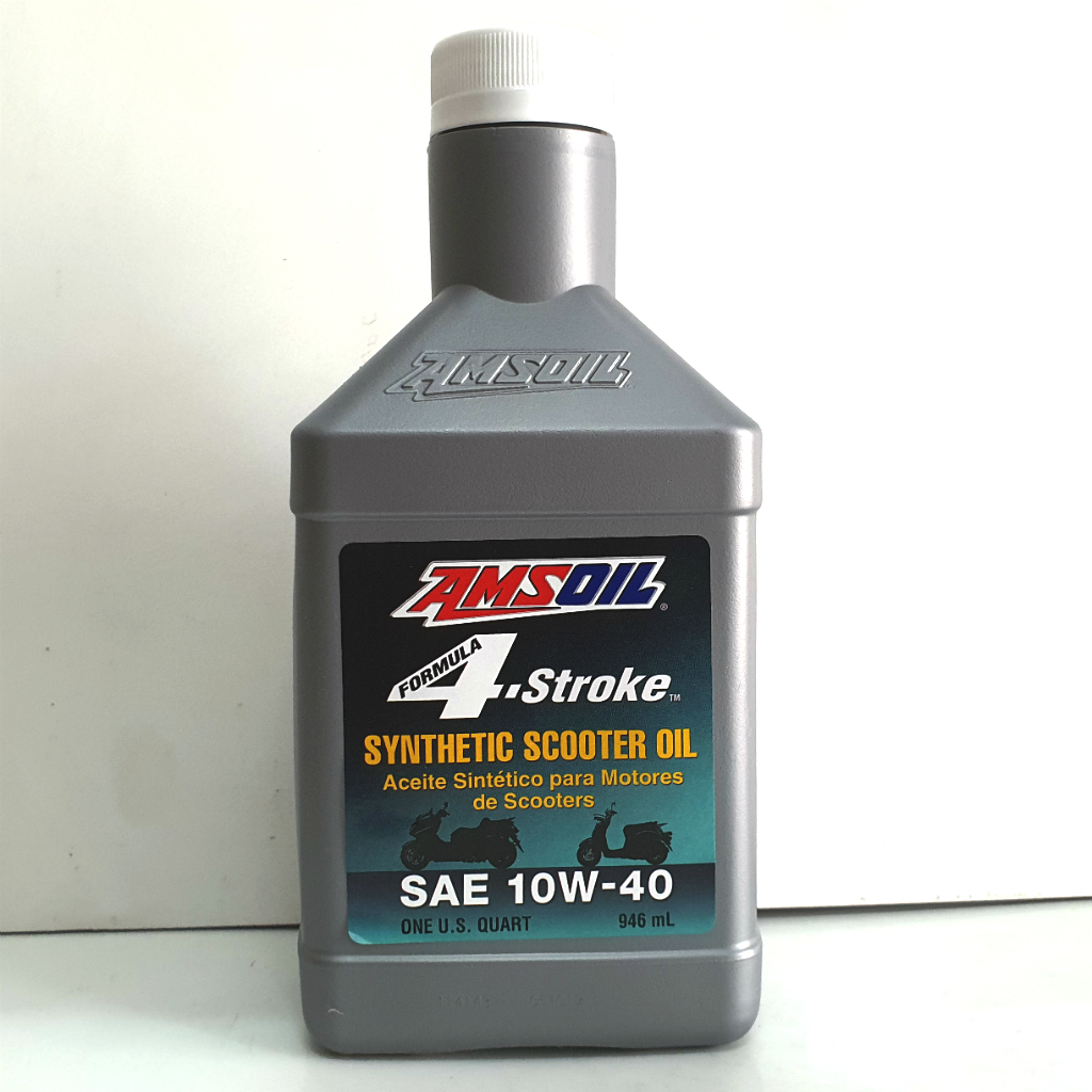 NHỚT XE TAY GA CAO CẤP AMSOIL 10W40 SYNTHETIC SCOOTER 946ML(1 QUARZT). NHẬP KHẨU TRỰC TIẾP TỪ MỸ
