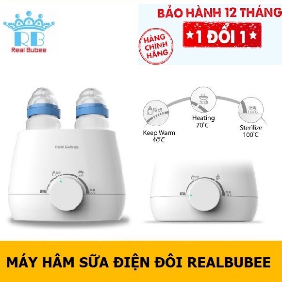 Máy hâm sữa tiệt trùng đa chức năng real bubee
