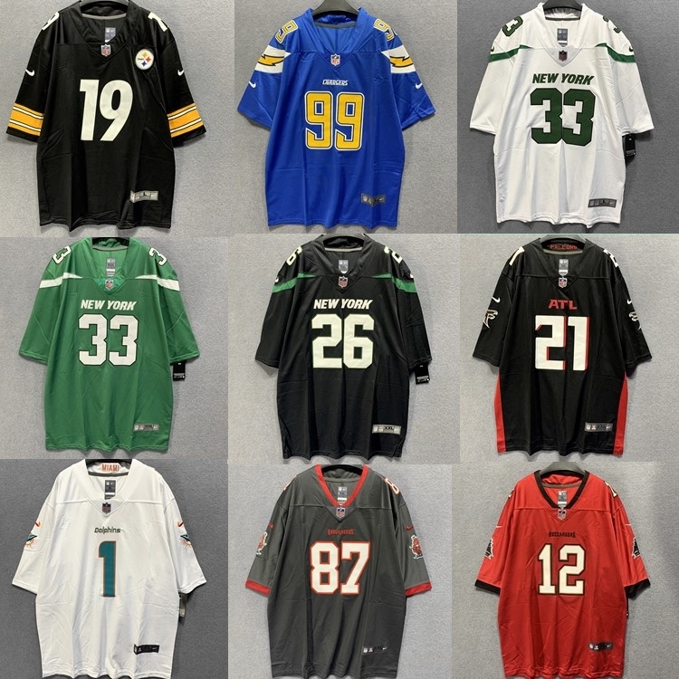 Top-quality NFL Rugby Jersey American Football Vintage Hip Hop Loose Large