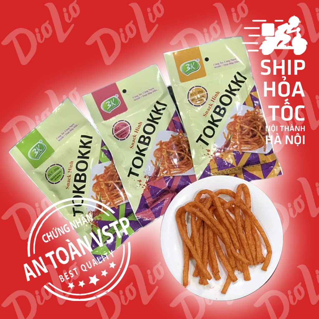 Snack Hình Tokbokki Chua Cay Vị Trẻ Em đồ ăn vặt tuổi thơ cổng trường