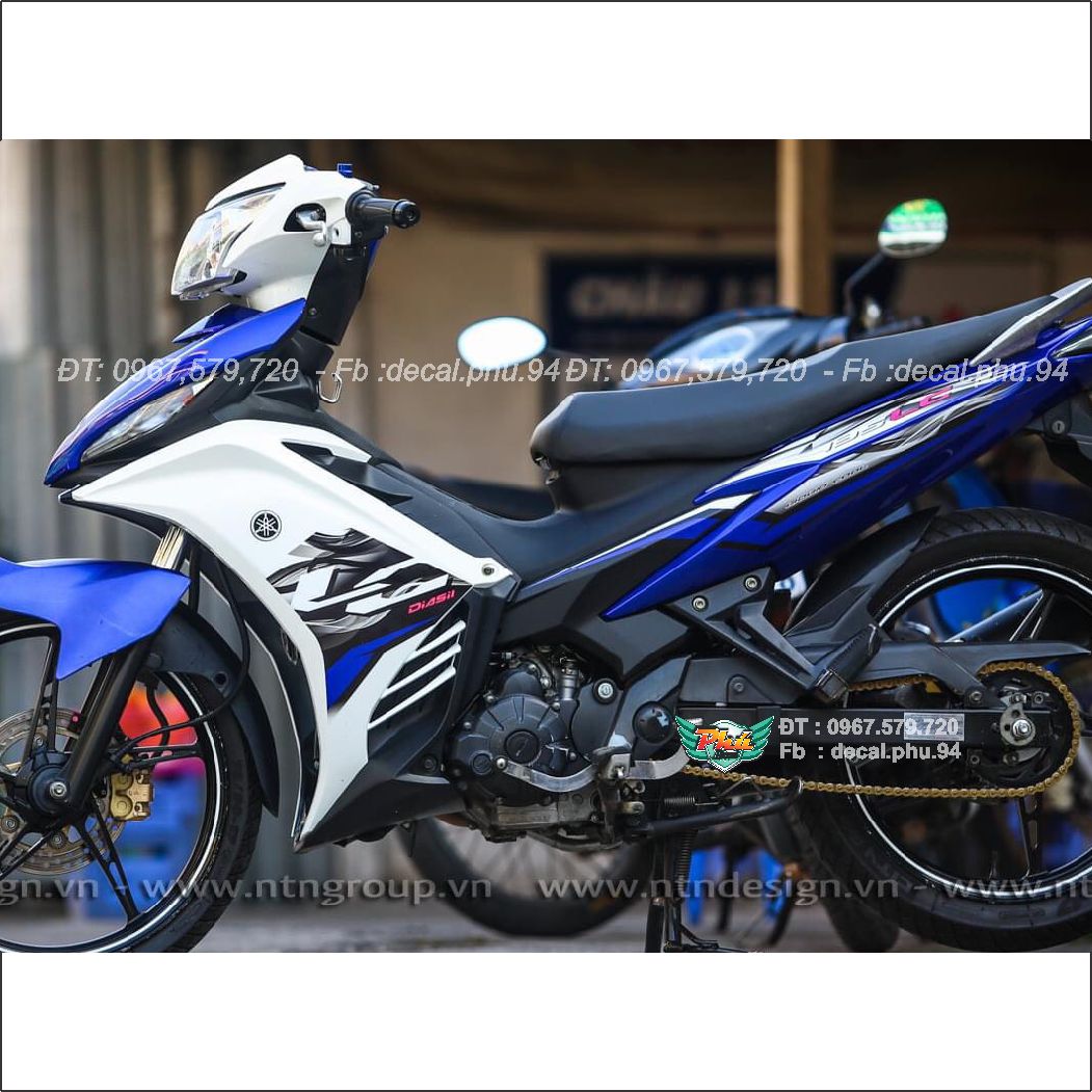Tem rời ex exciter 135 lc trắng xanh đen 2021