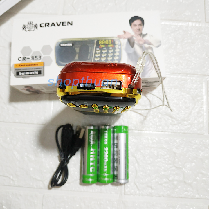 Loa Craven CR-853 3 Pin – Nghe Thẻ Nhớ USB FM Radio