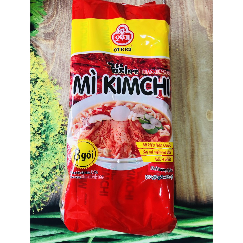 [HCM]Mì kim chi kiểu Hàn Quốc lốc 8 gói 120g