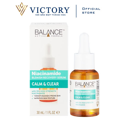 Serum Niacinamide 15% Balance ngừa mụn mờ thâm Active Formula Blemish Recovery 30ml