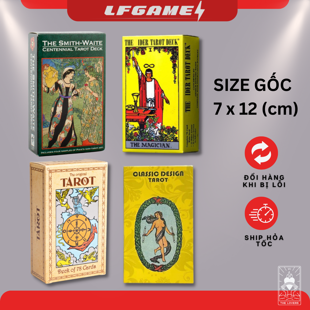 Bài Tarot size gốc The Rider Tarot 7x12cm The Magician Smith Waite Tarot 78 lá