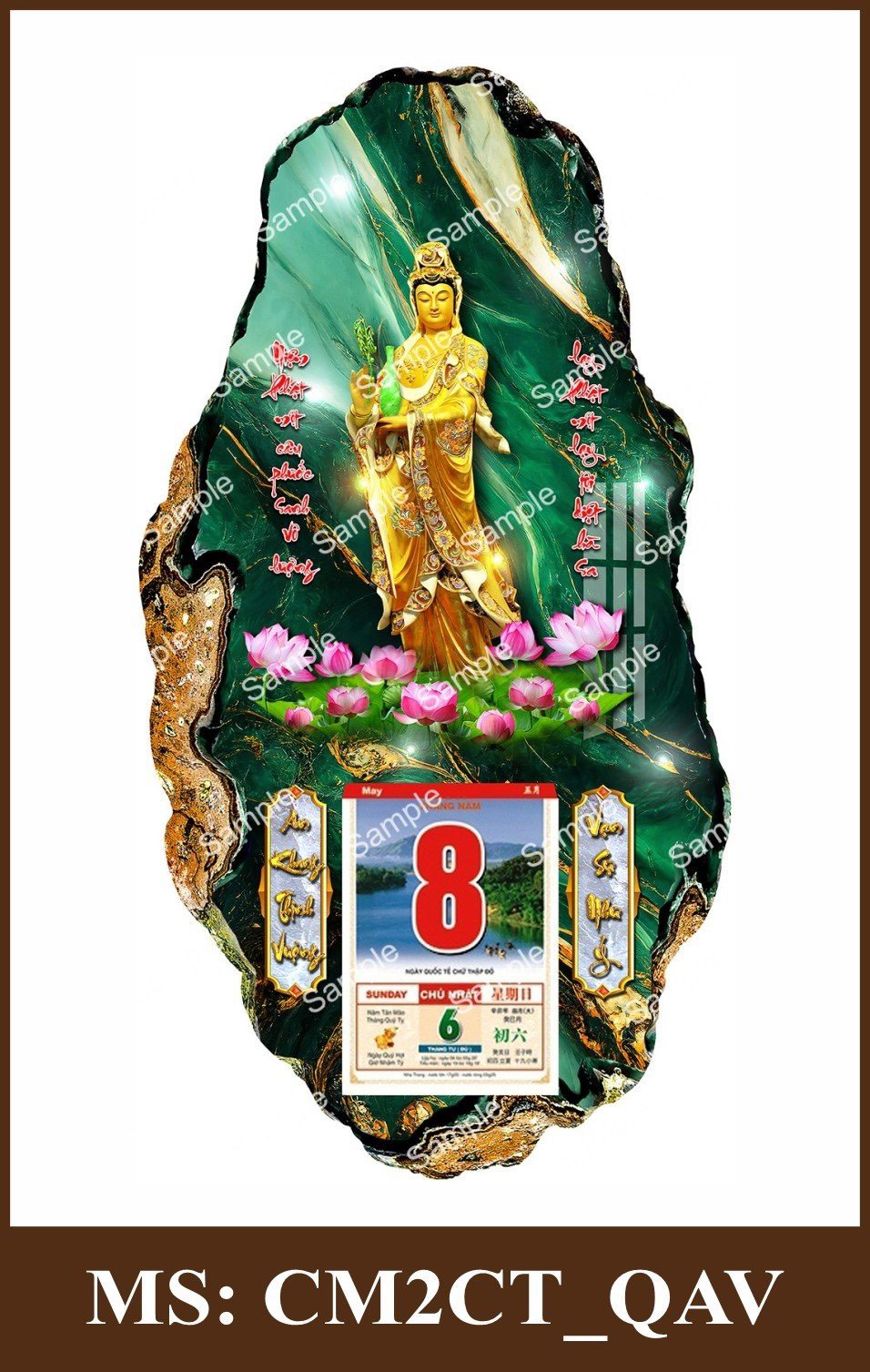 Đốc lịch bằng gỗ quan thế âm bồ tát