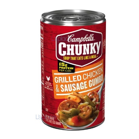 Soup Chunky Gà Nướng & Xúc Xích Gumbo hiệu Campbell’s 553g