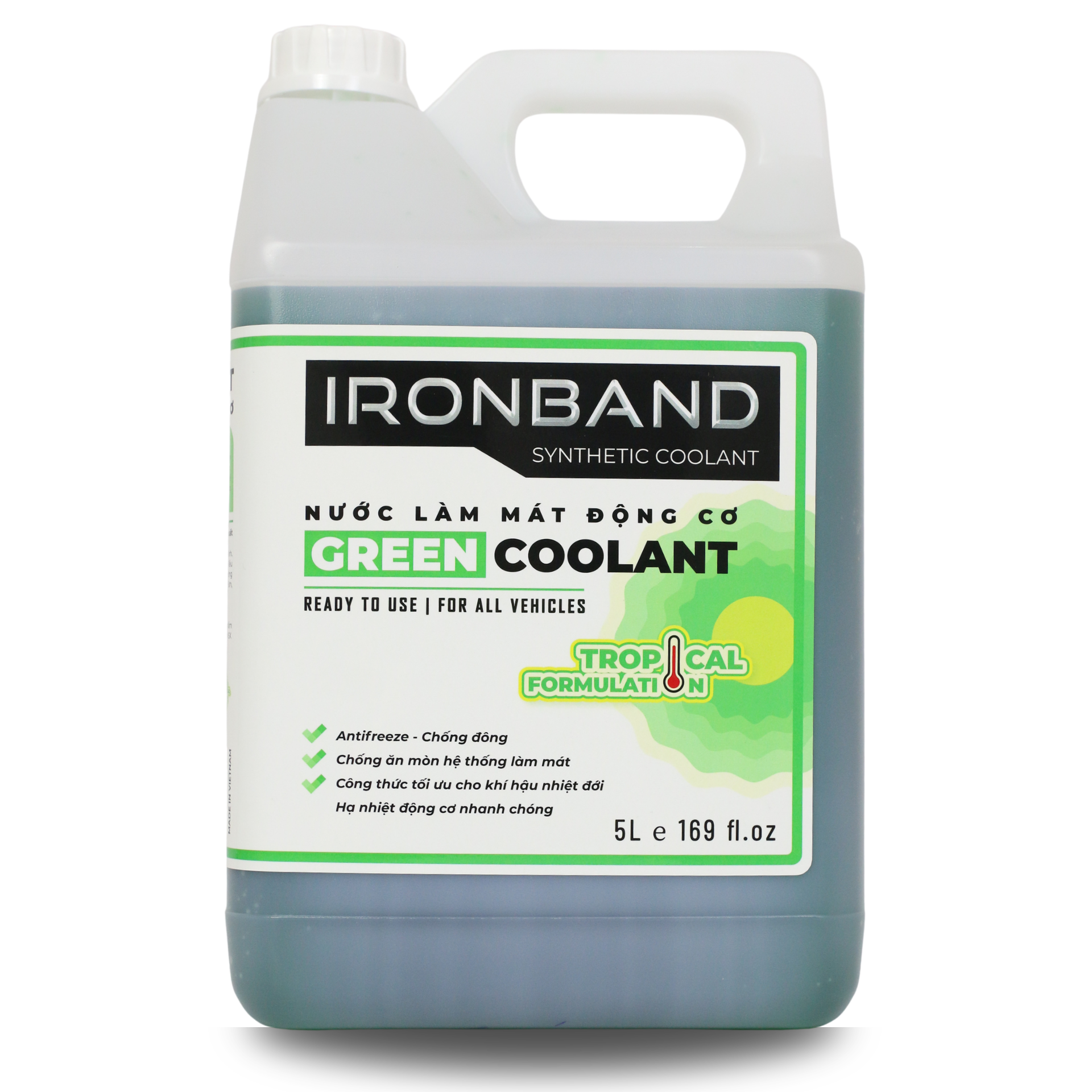Nước làm mát ô tô chuyên dụng màu xanh 5L IRONBAND