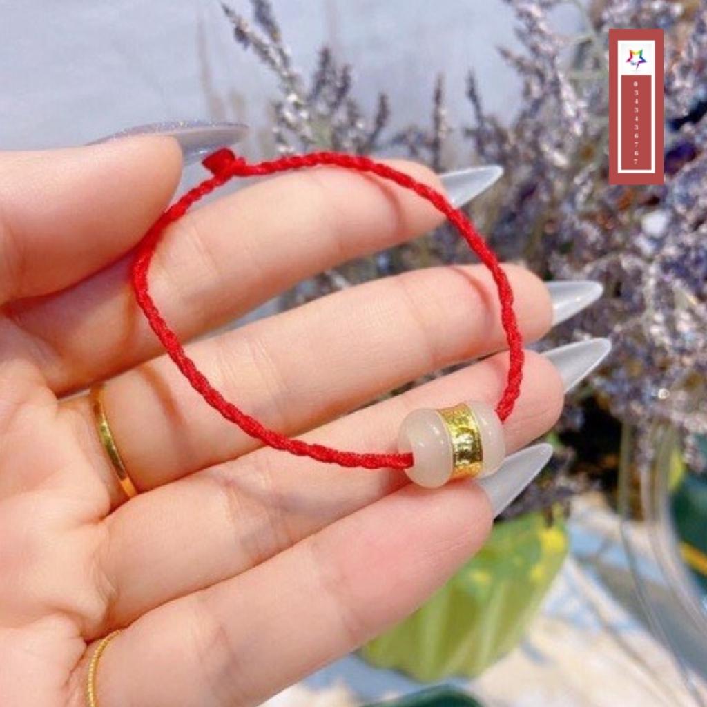 Vòng tay sợi chỉ đỏ mix lu thống phong thủy, Vòng đeo tay nữ, mang lại bình an, may mắn, tài lộc cho gia chủ 3