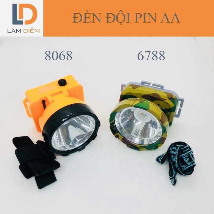 Đèn pin đội đầu sử dụng 3 pin rời AA 8068-6788