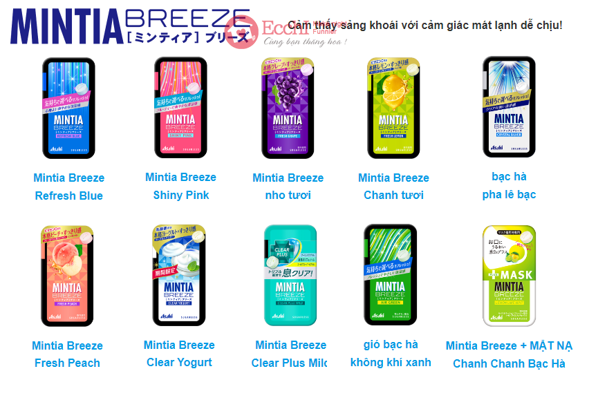 Kẹo ngậm bạc hà Mintia Breeze viên lớn 30 viên