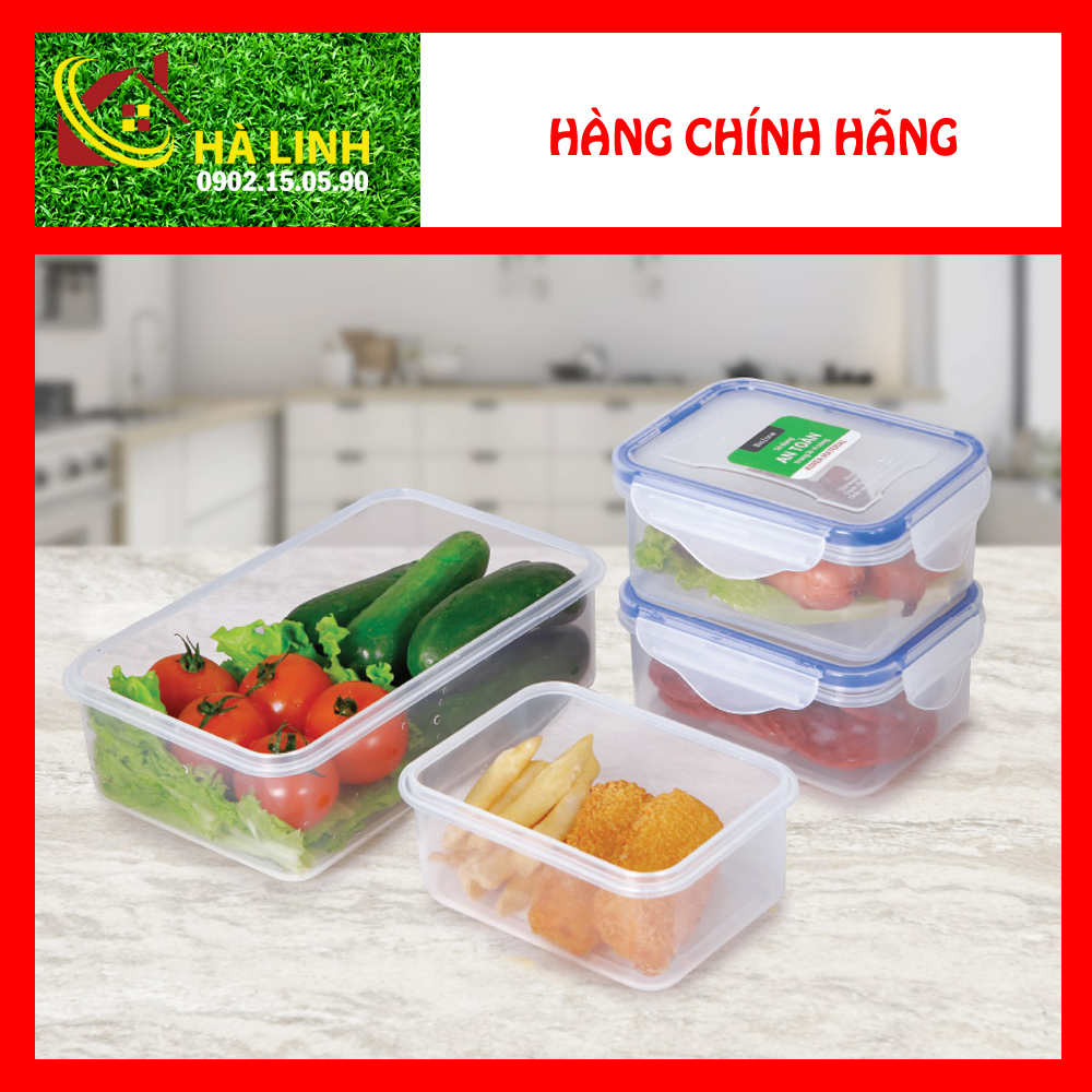 Bộ 4 hộp bảo quản thực phẩm ngăn mát sunhouse biozone mini set kb-co4p01