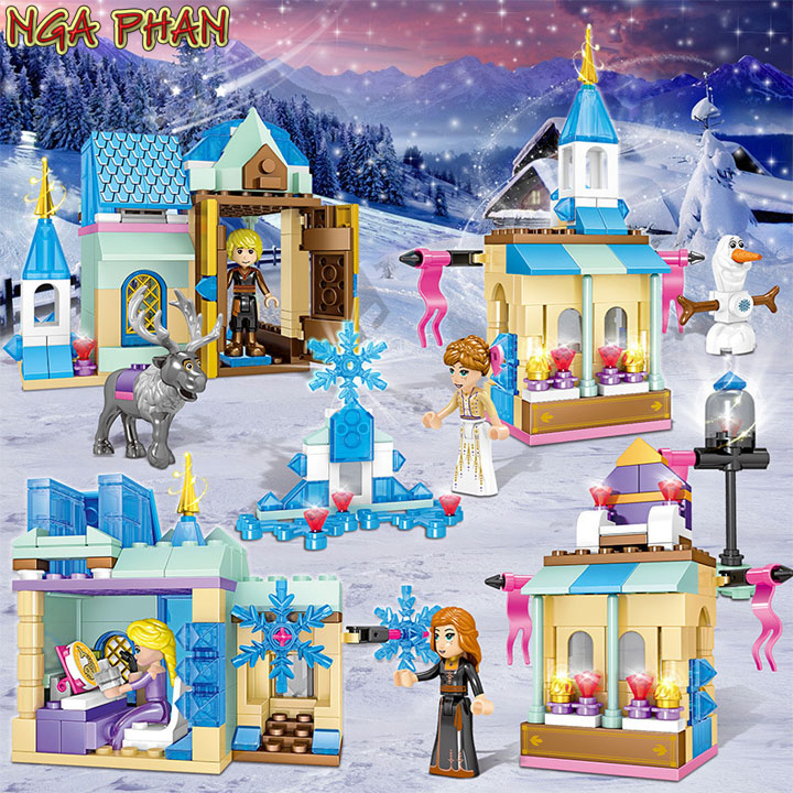 Vui Chơi Mùa Đông Cùng Với Elsa Và Anna Friends Đồ Chơi Xếp Hình Lắp Ráp Prck MOC DIY