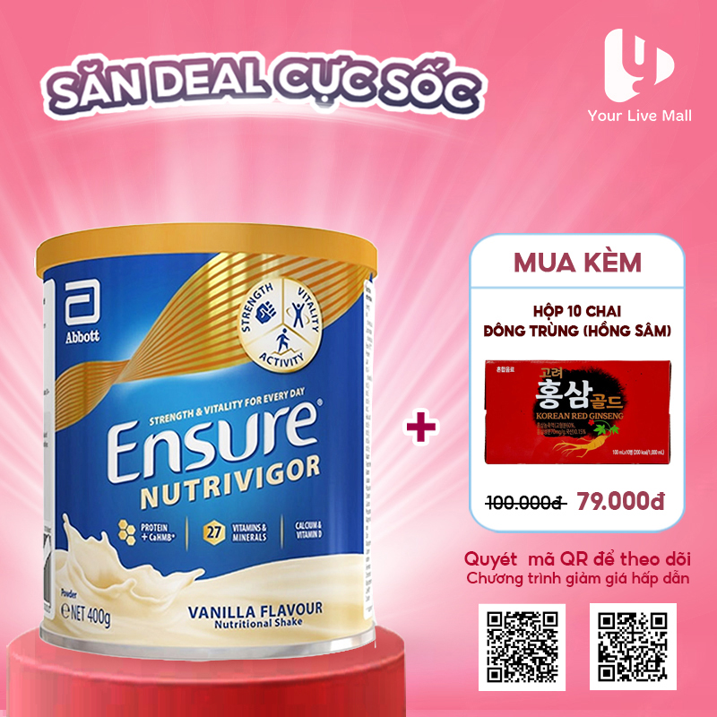 Hộp sữa bột ensure 400g