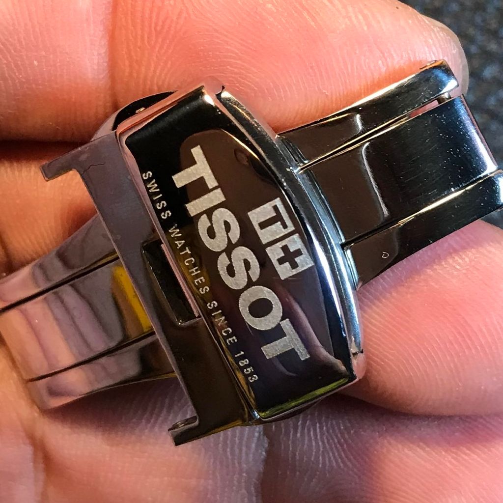 Khóa bướm đồng hồ khắc logo Tissot