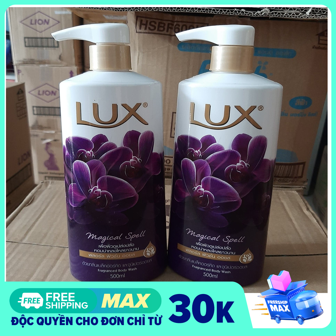 (Set 2 chai) Sữa tắm Lux hoa lan Tím loại chai 500ml hàng nhập thái lan