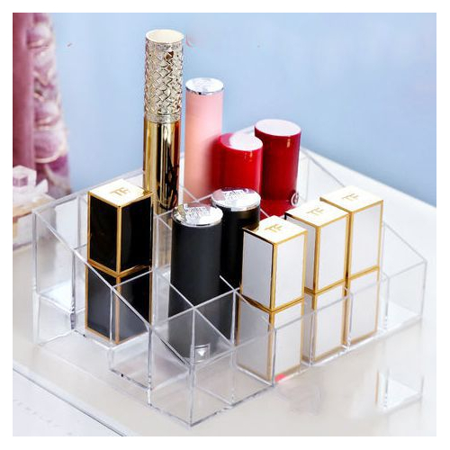 [HCM][ SIÊU BỀN ] - KHAY ĐỰNG SON MÔI 24 Ô - KHAY SON 24 Ô BẰNG NHỰA MICA TRONG SUỐT