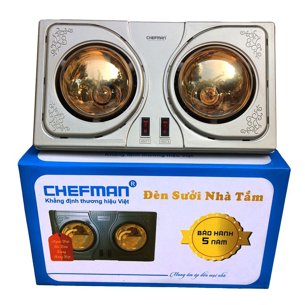 Đèn sưởi nhà tắm 2 bóng cm-612b cống suất 500w nhựa abs chống cháy tiện dụng