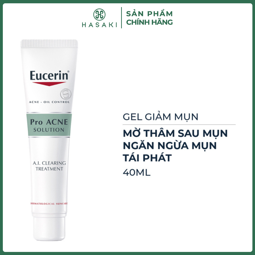  Gel Giảm Mụn Eucerin Dành Cho Mụn Viêm & Không Viêm 40ml Pro ACNE Solution A.I Clearing Treatment Hasaki Sản Phẩm Chính Hãng 